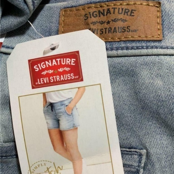 Signature Levi Strauss Blue Denim Lounge Shorts - Picture 4 of 4